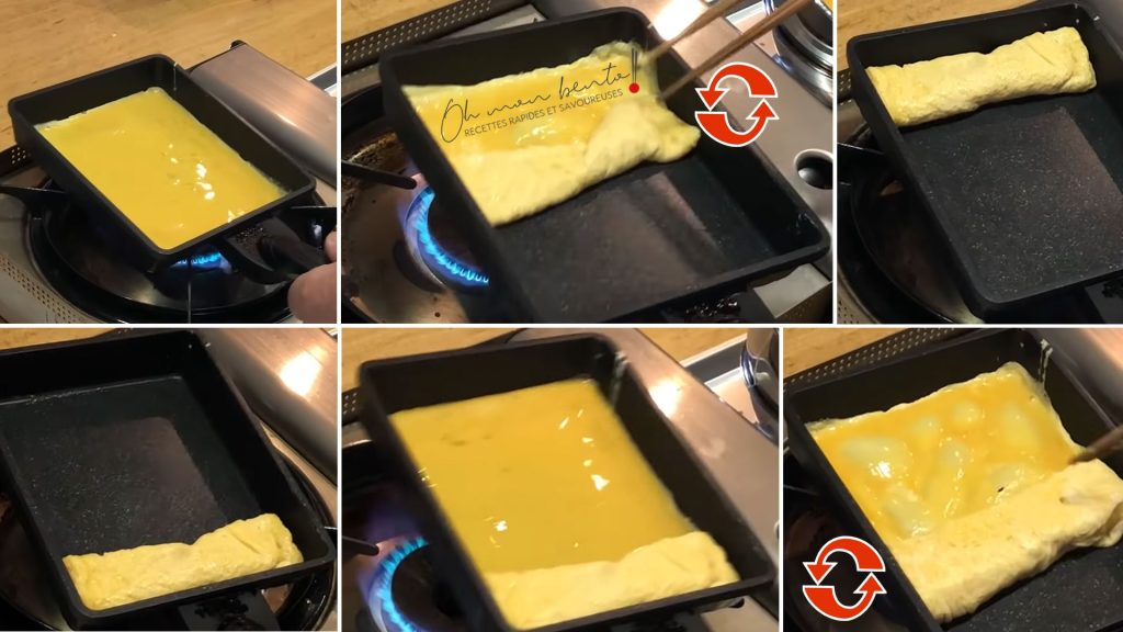 Tamagoyaki Authentique - L’omelette roulée japonaise (version simple en 15 minutes) 7 tamagoyaki,recette de l'omelette japonaise,omelette japonaise