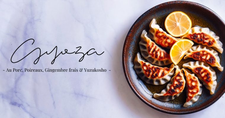 Gyoza au Porc, Poireaux, Gingembre frais et Yuzukosho 1 Gyoza au Porc, Poireaux, Gingembre frais et Yuzukosho