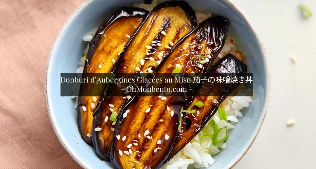 Donburi d’Aubergines Glacées au Miso (Nasu Dengaku) 茄子の味噌焼き丼