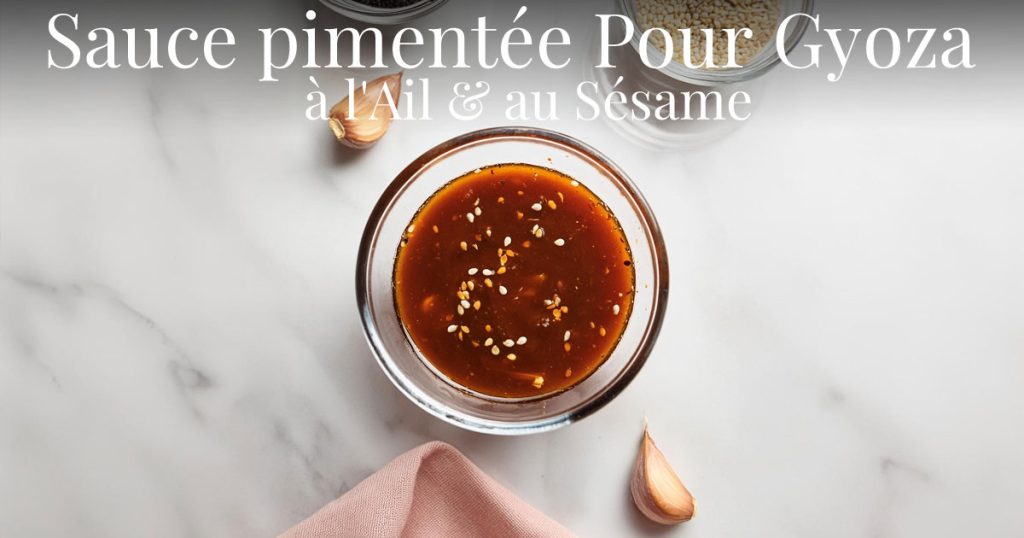 Sauce pimentée à l'ail et au sésame pour gyoza