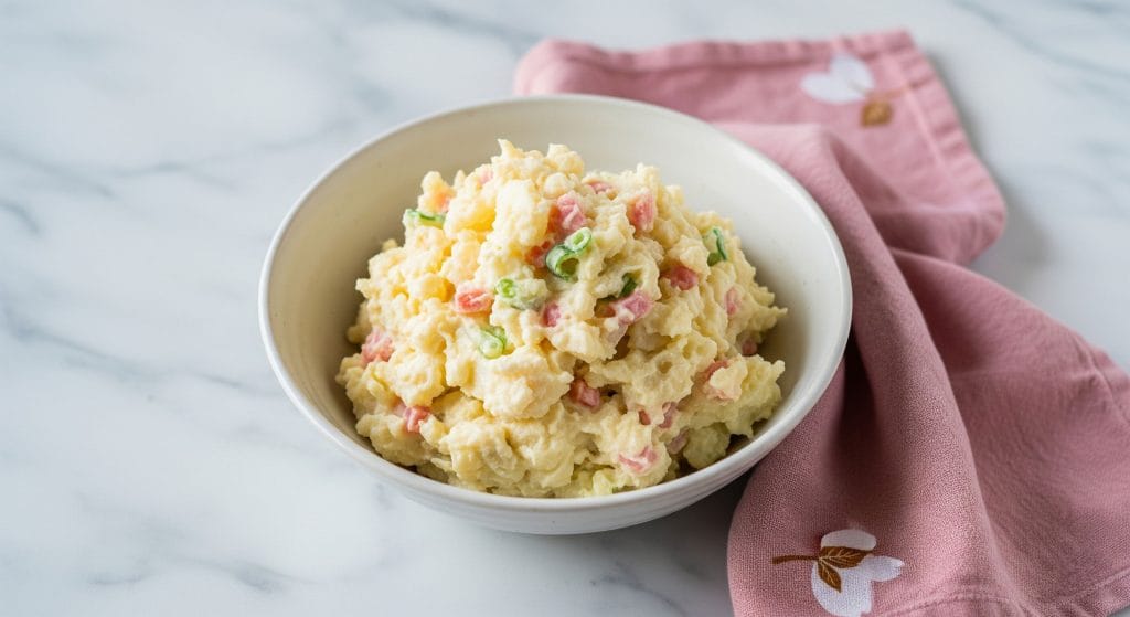 Bol de salade de pommes de terre japonaise potesara (poteto sarada ポテサラ)