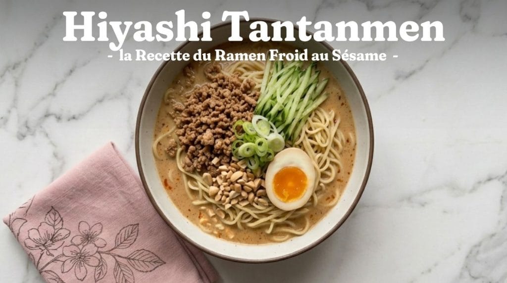 Gomaae : Salade japonaise d'épinards et sa vinaigrette au sésame 9 Hiyashi Tantanmen - La Recette du Ramen Froid au Sésame