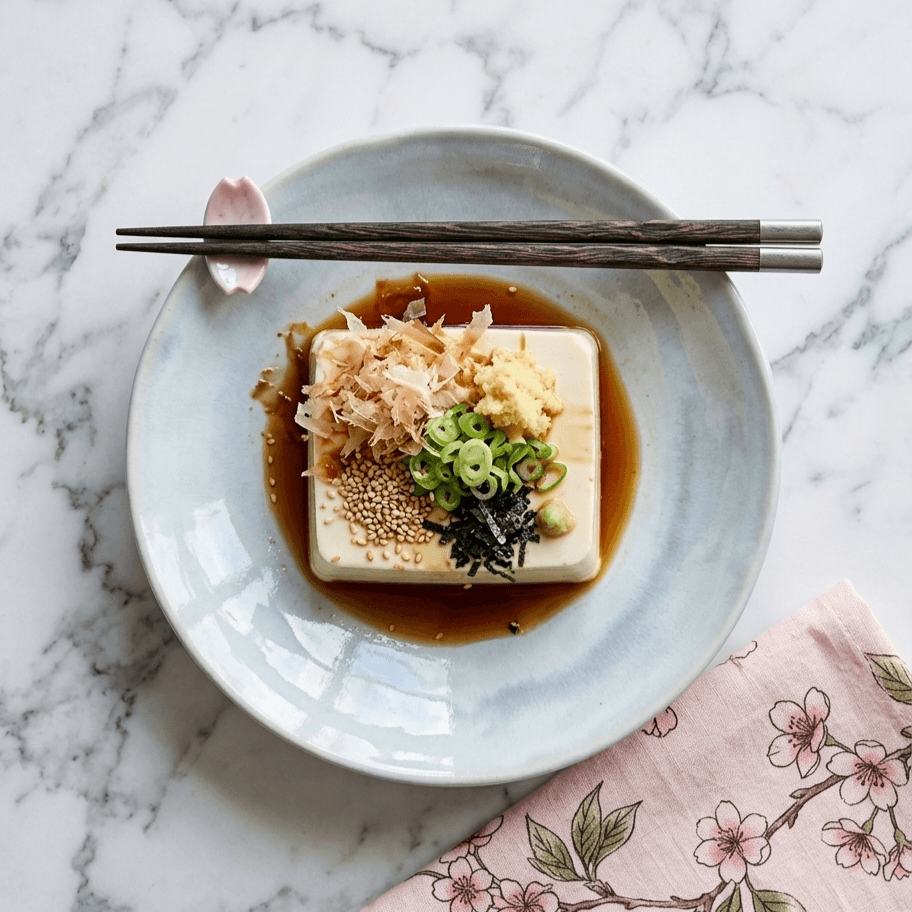 Goya Chanpuru : recette okinawaïenne au melon amer et tofu 11 Hiyayakko - la recette authentique du tofu froid japonais