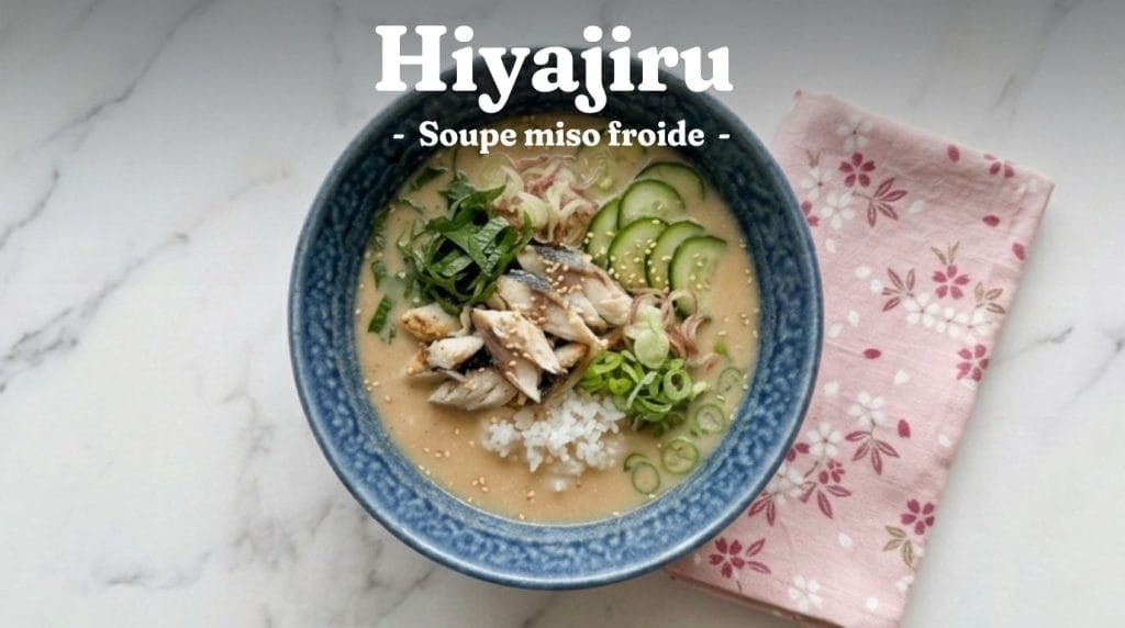 Rei Ochazuke : la recette du ochazuke froid d'été (Hiyashi chazuke) 11 Soupe miso froide (Hiyajiru) la recette d'été de Miyazaki