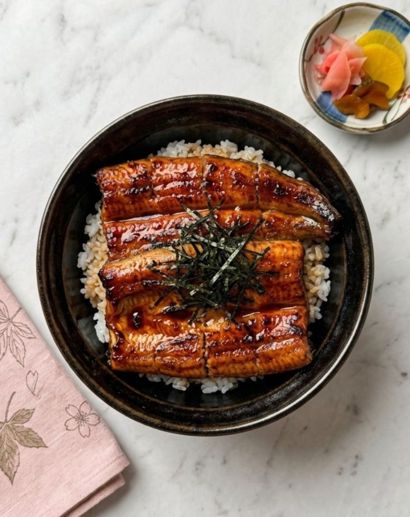 unadon (unagi don 鰻丼) - l'anguille grillée et laquée