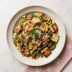 Goya Chanpuru : recette okinawaïenne au melon amer et tofu 16 Goya Chanpuru, sauté de melon amer à l'okinawaïenne