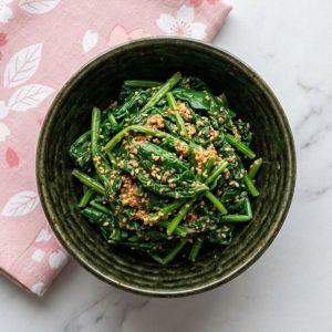 Gomaae : Salade japonaise d'épinards et sa vinaigrette au sésame 14 Gomaae - salade japonaise d'épinards et sa vinaigrette au sésame