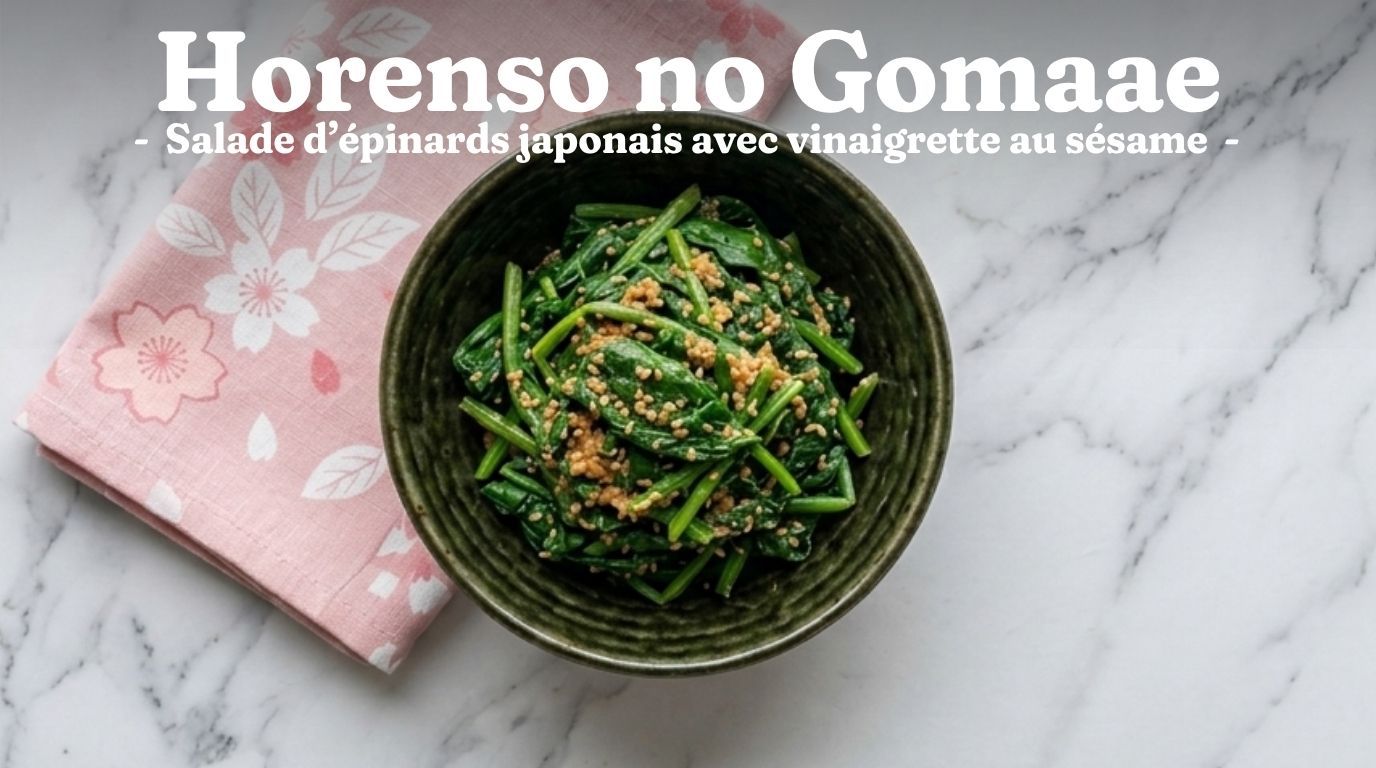 Gomaae : Salade japonaise d'épinards et sa vinaigrette au sésame 1 Gomaae : Salade japonaise d’épinards et sa vinaigrette au sésame