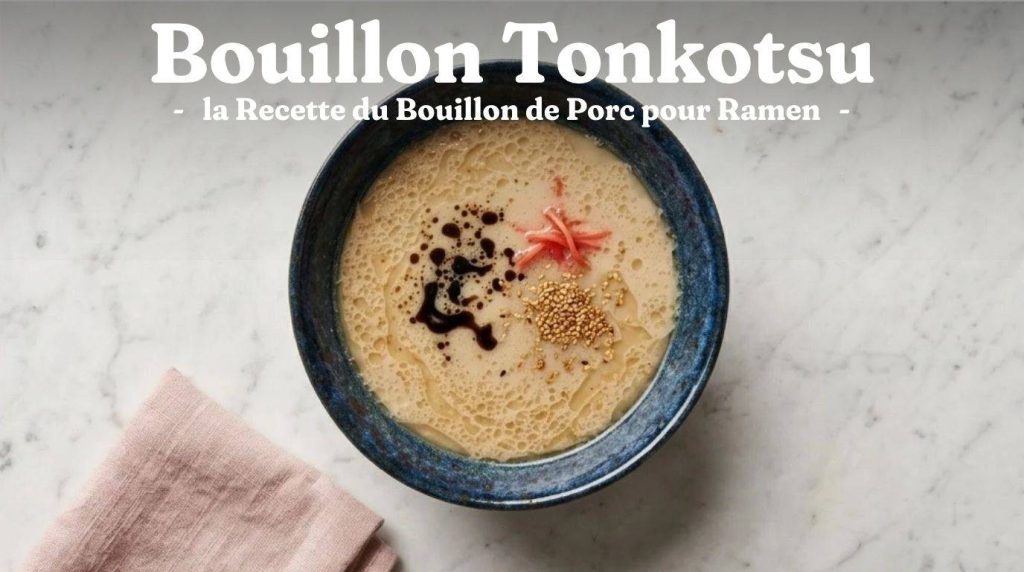 Bouillon Ramen : Guide Complet Chintan, Paitan, Gyokai 12 Le bouillon tonkotsu est un bouillon de ramen japonais riche, onctueux et de couleur ivoire, obtenu en faisant mijoter longuement des os de porc.