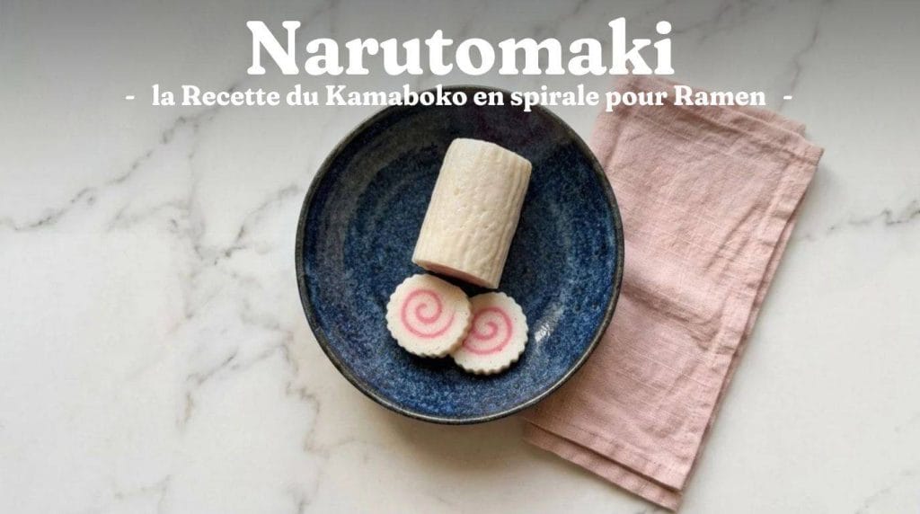 Toppings Ramen : Guide Complet des Garnitures Japonaises pour ramen 19 Le narutomaki (鳴門巻き) est une décoration culinaire japonaise en forme de petit rouleau de pâte de poisson blanc à spirale rose, très souvent utilisé pour garnir les ramens.